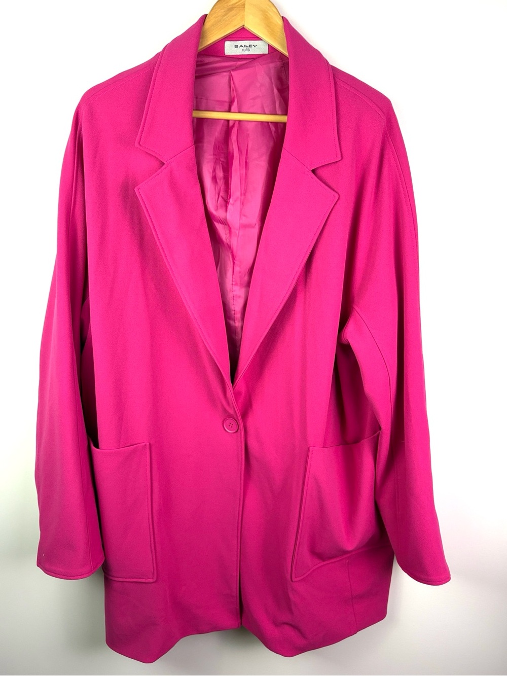Bailey oversized Vibrant Pink Open front blazer size XL
